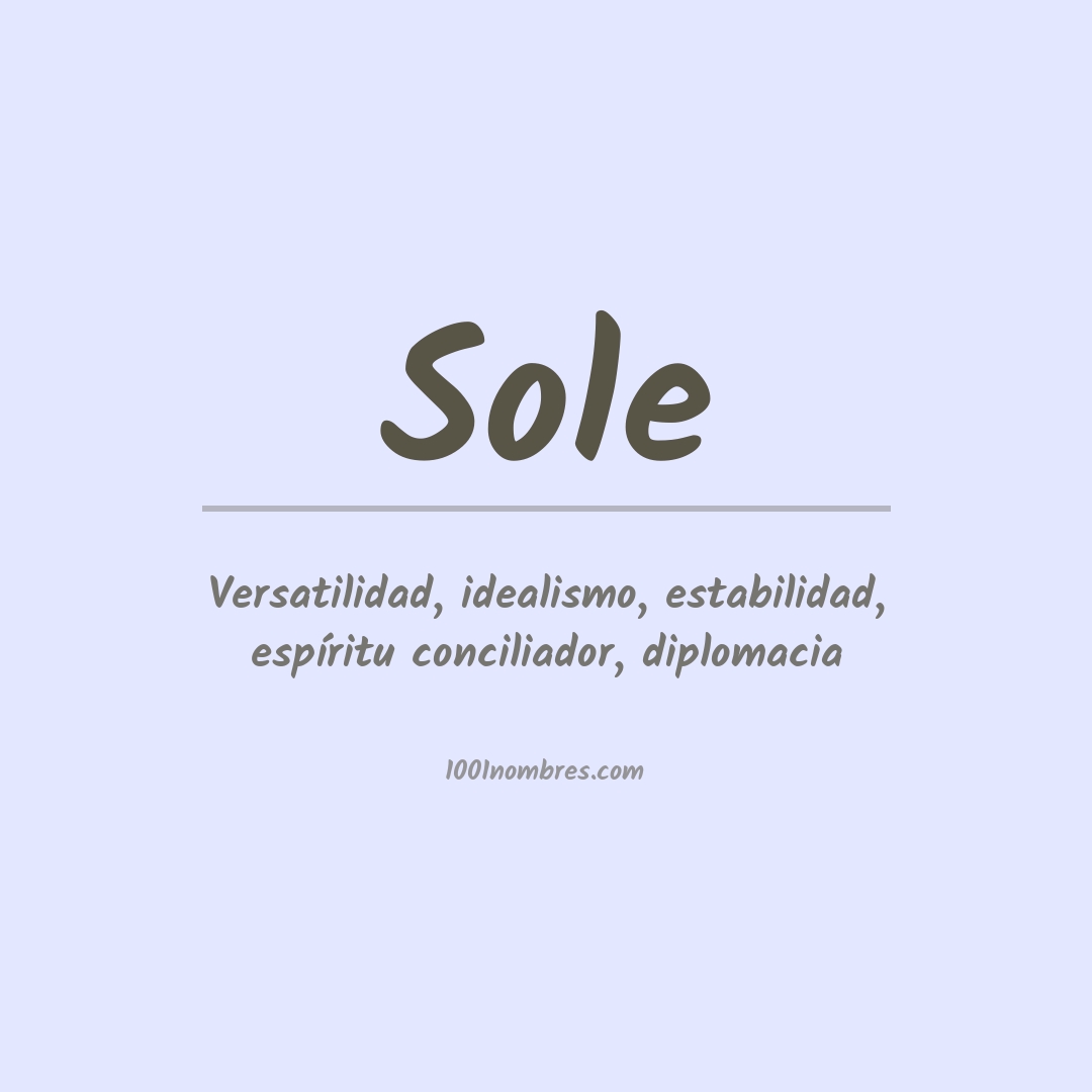 Significado del nombre Sole