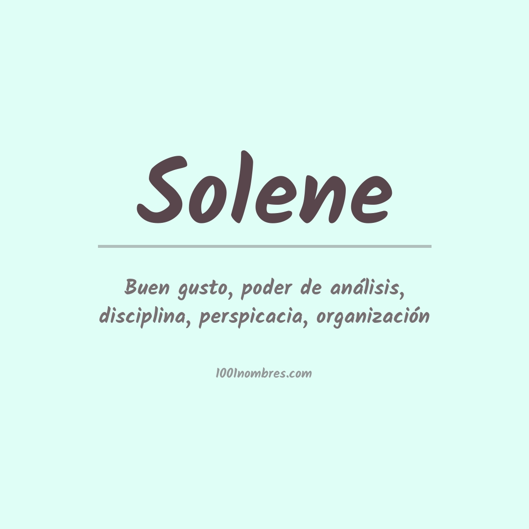 Significado del nombre Solene