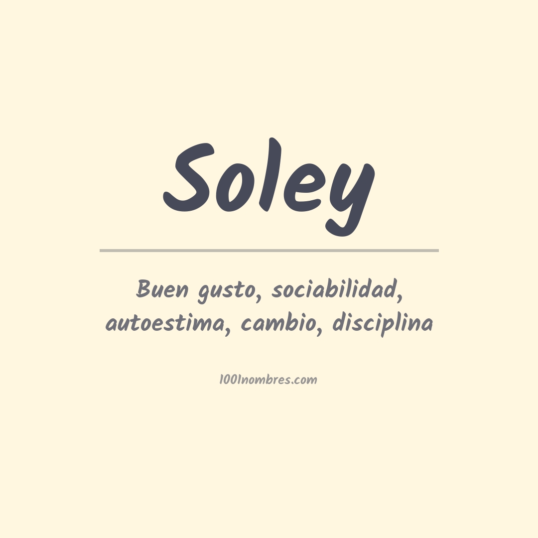 Significado del nombre Soley