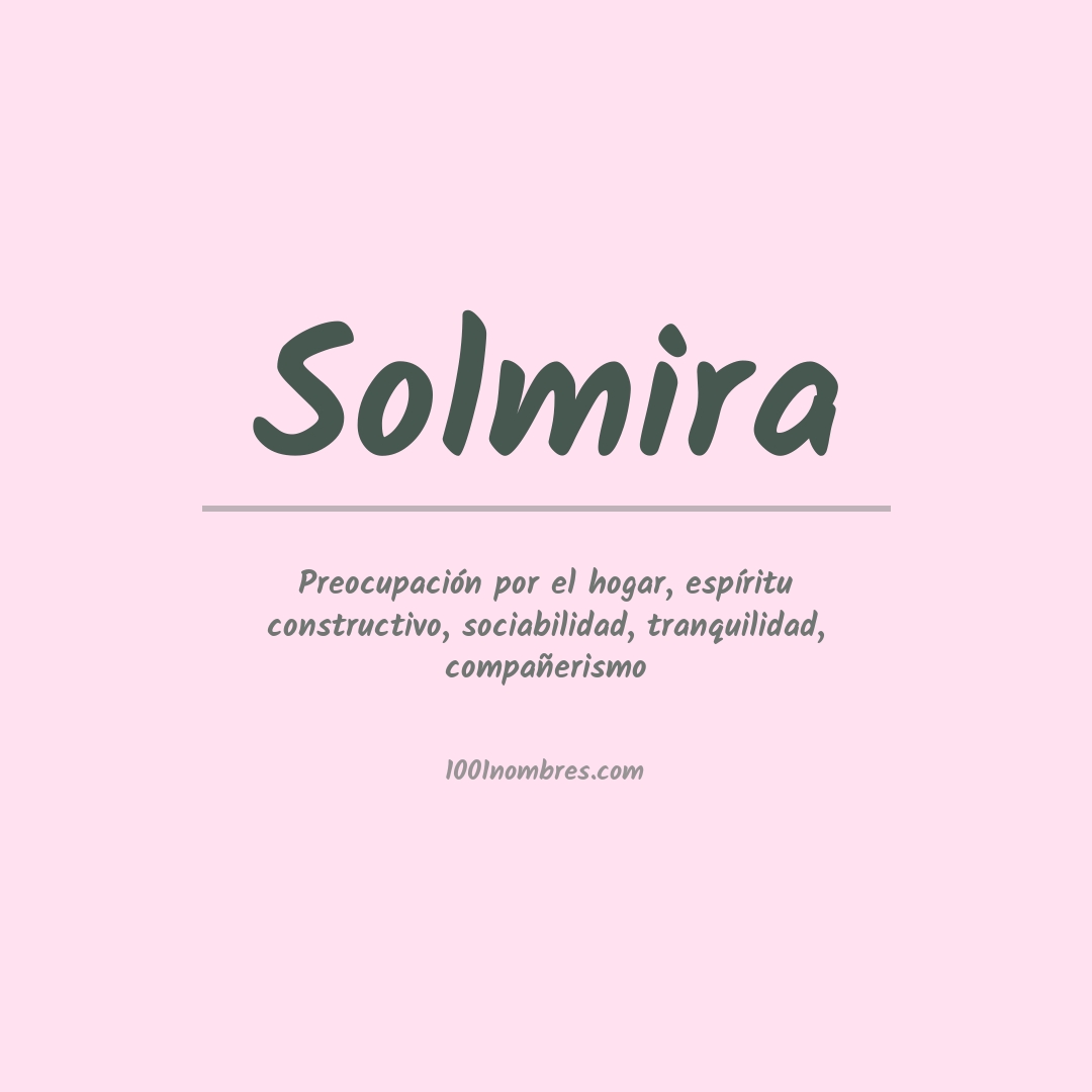 Significado del nombre Solmira
