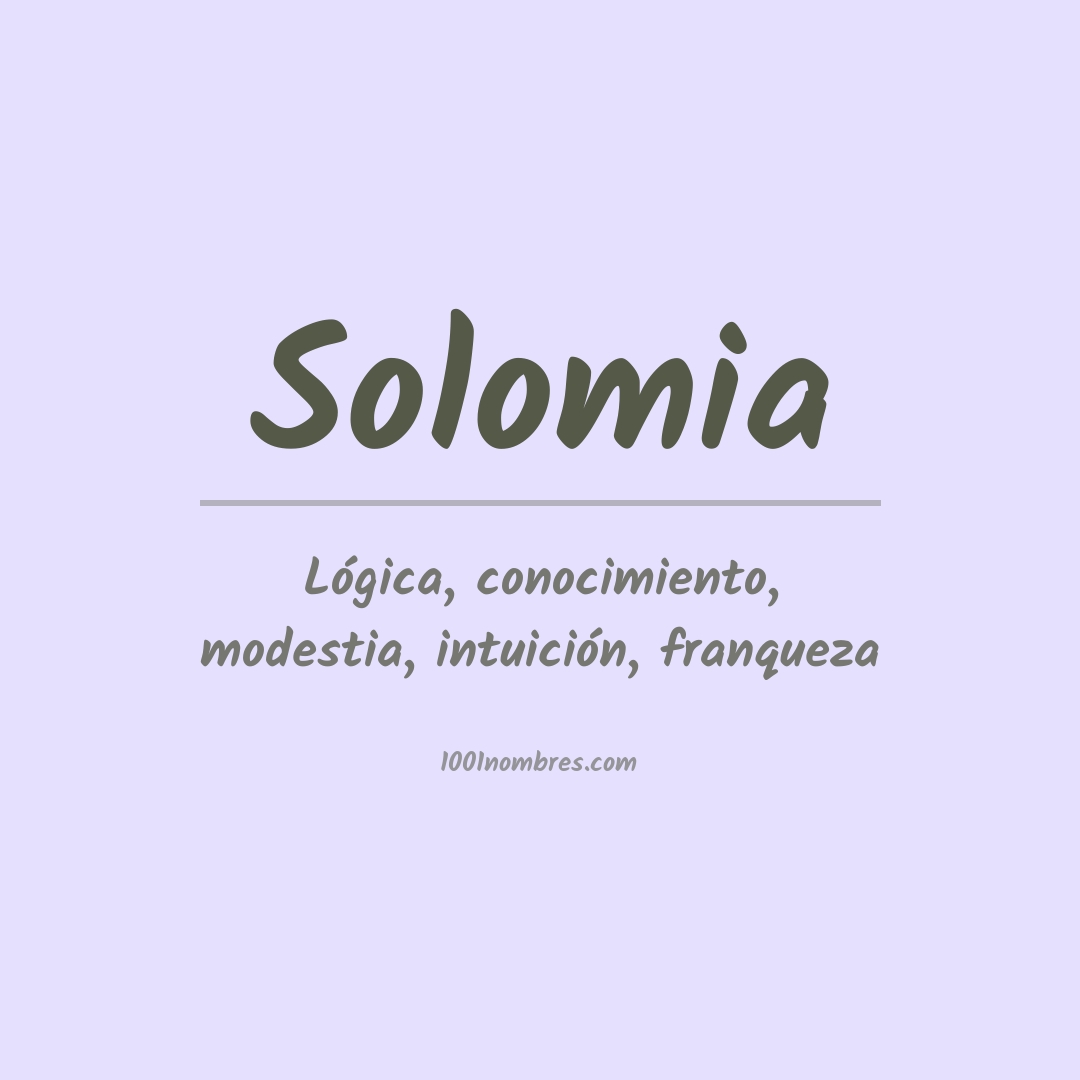Significado del nombre Solomia