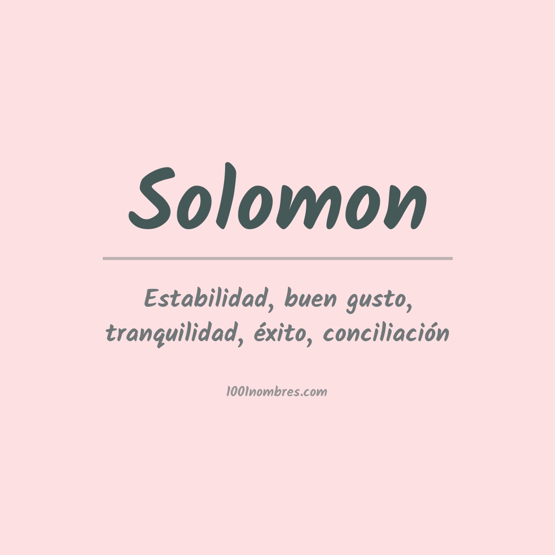 Significado del nombre Solomon
