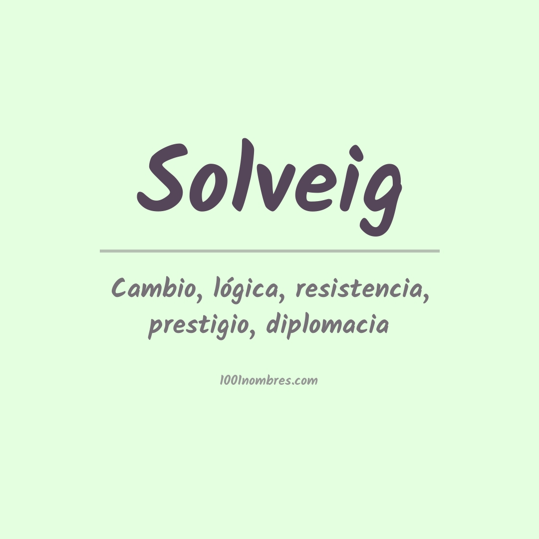 Significado del nombre Solveig