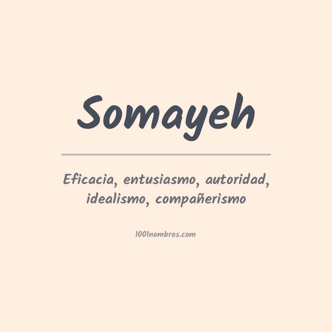 Significado del nombre Somayeh Significado del nombre Somayeh