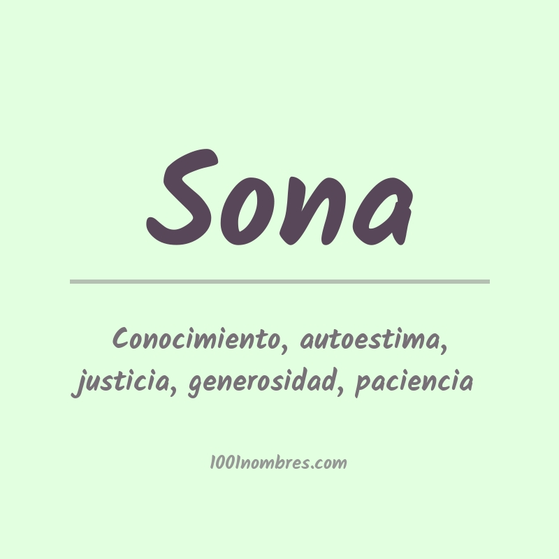 Significado del nombre Sona