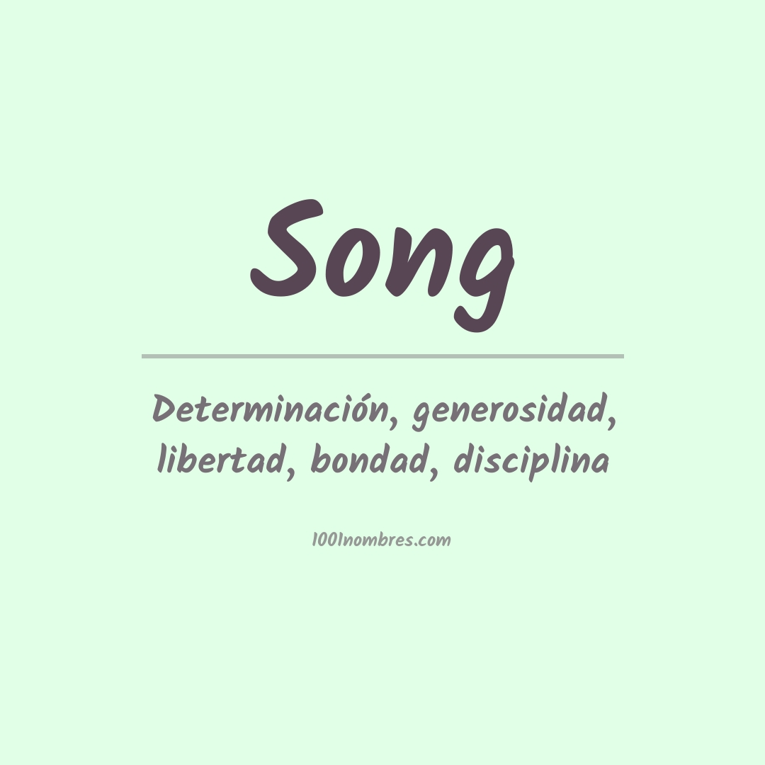 Significado del nombre Song