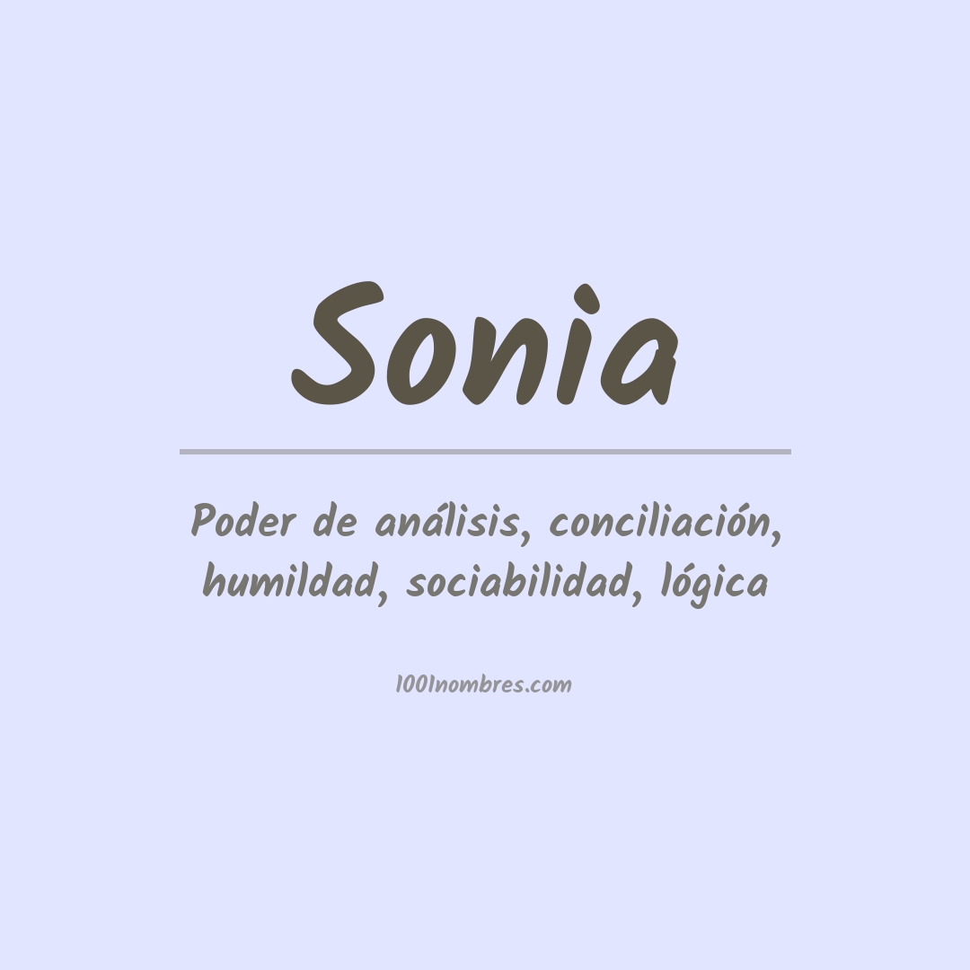 Significado del nombre Sonia