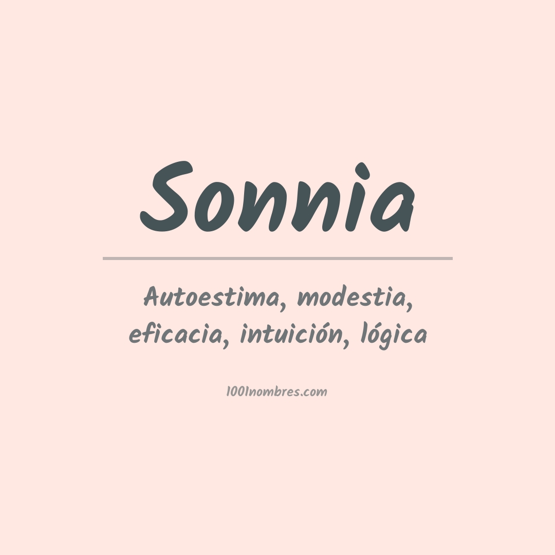 Significado del nombre Sonnia