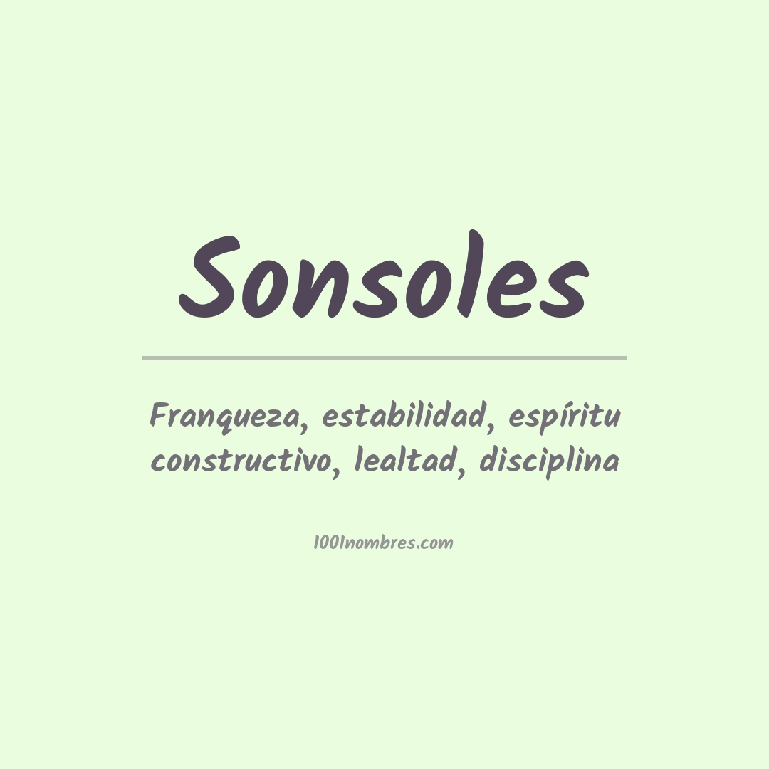 Significado del nombre Sonsoles Significado del nombre Sonsoles