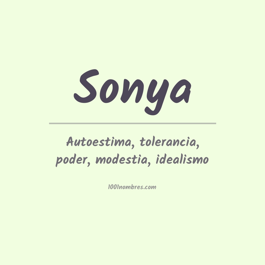 Significado del nombre Sonya