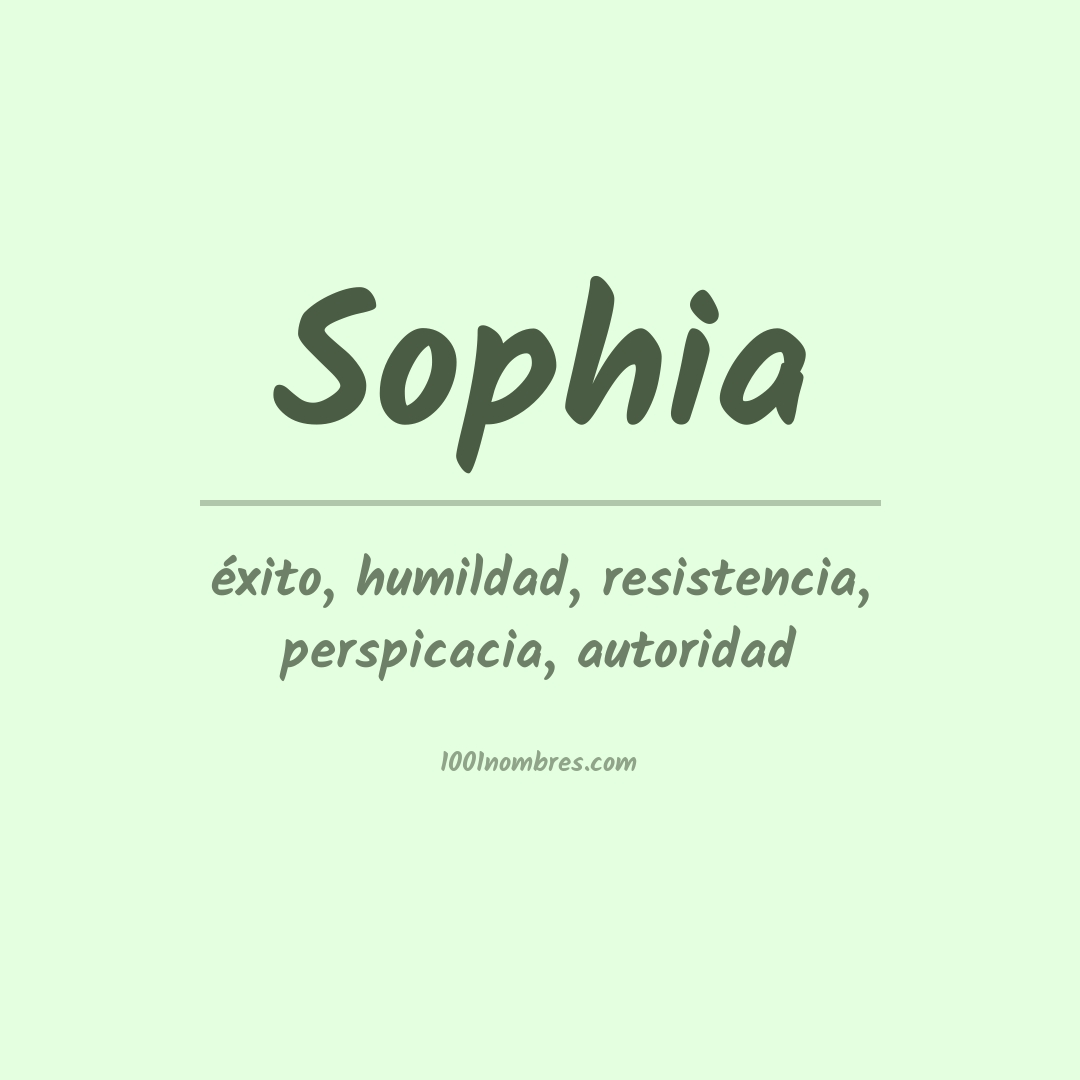 Significado del nombre Sophia