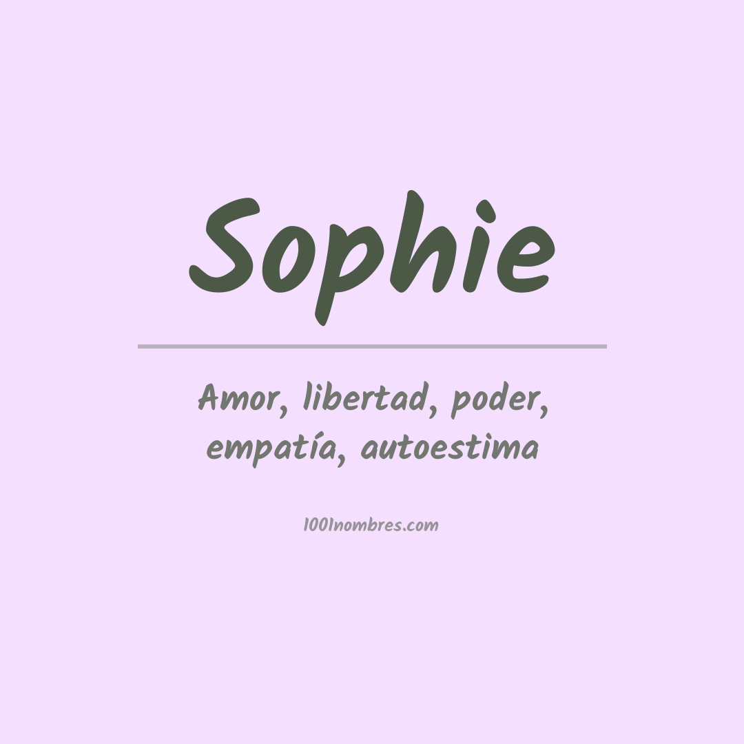 Significado del nombre Sophie