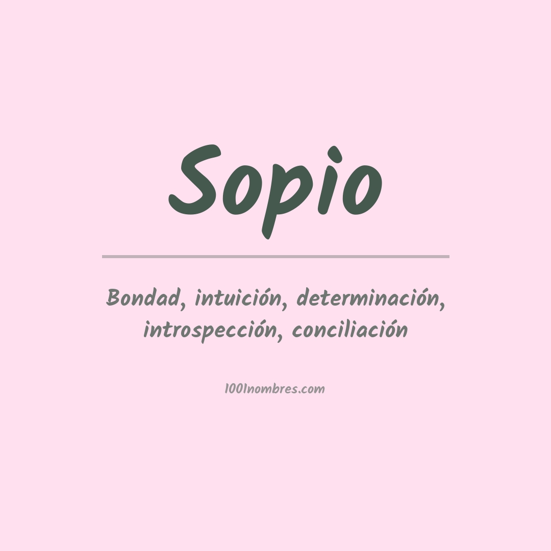 Significado del nombre Sopio