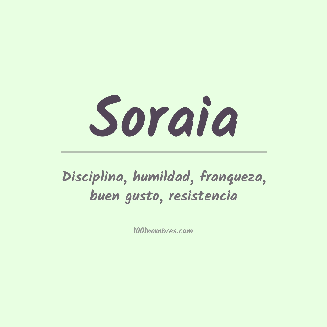 Significado del nombre Soraia