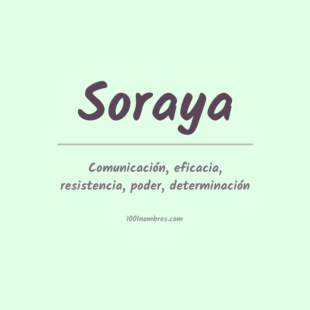 Significado del nombre Soraya