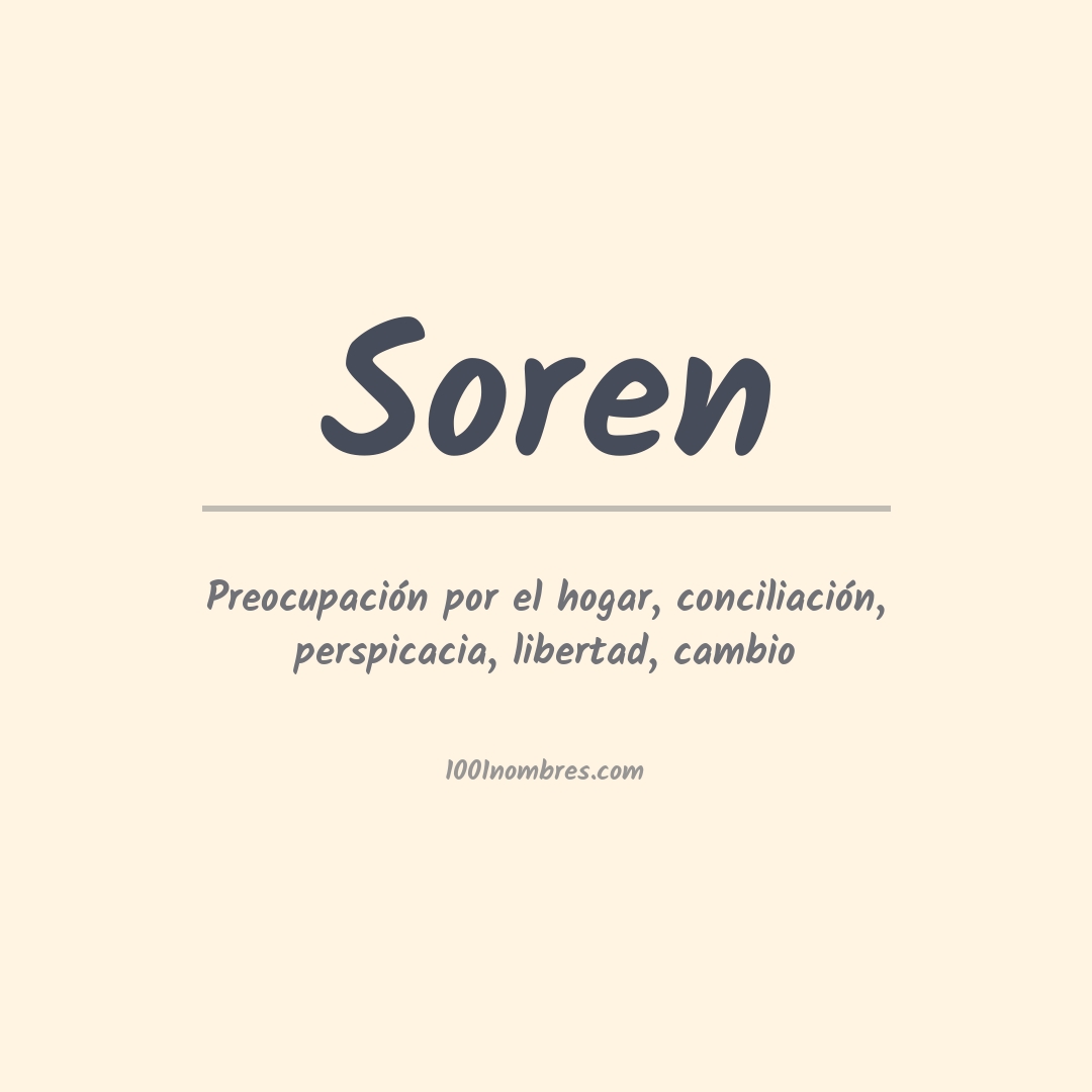Significado del nombre Soren