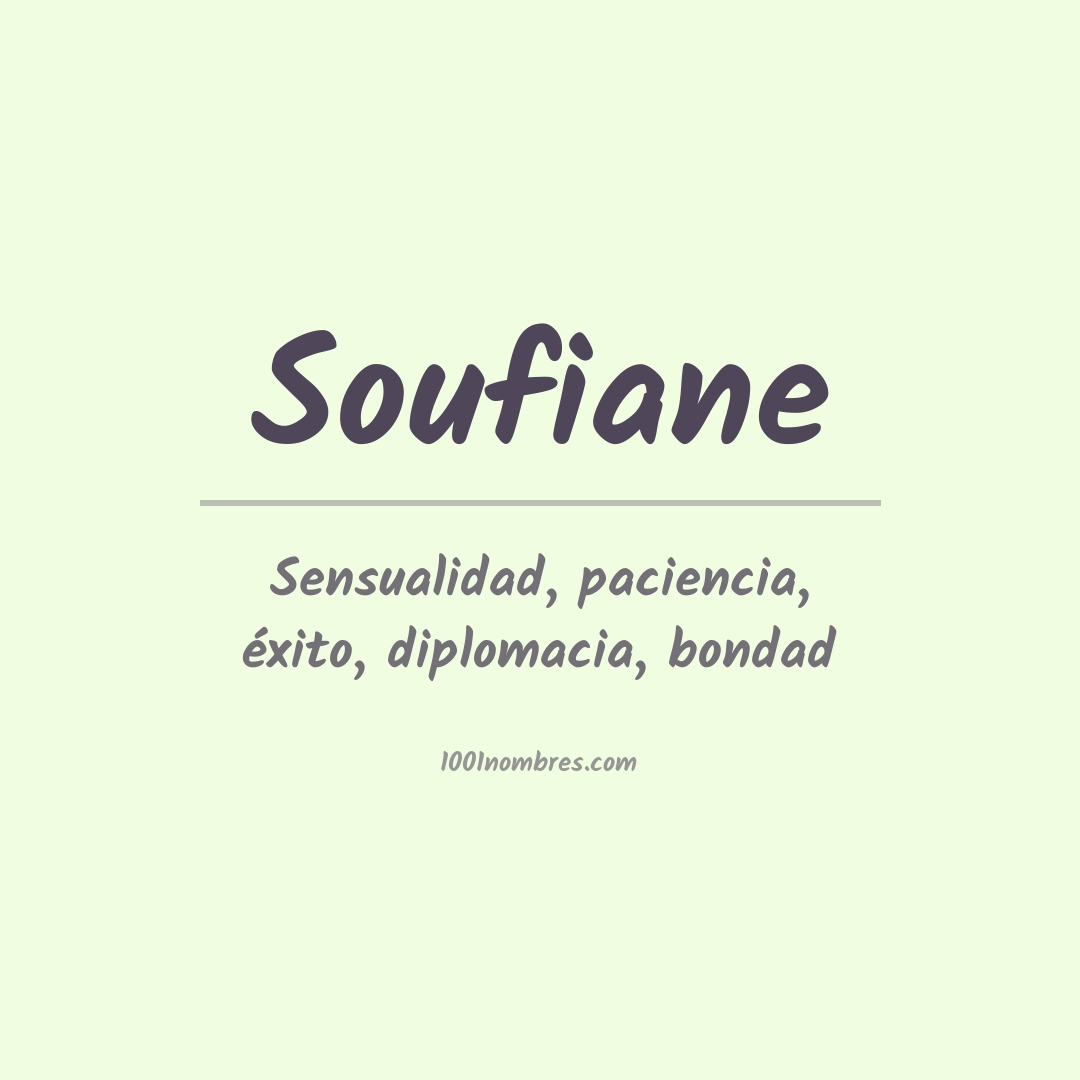 Significado del nombre Soufiane