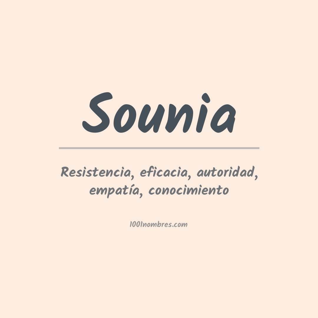 Significado del nombre Sounia Significado del nombre Sounia