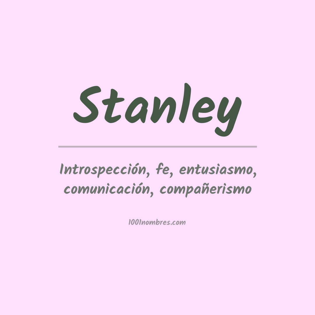 Significado del nombre Stanley