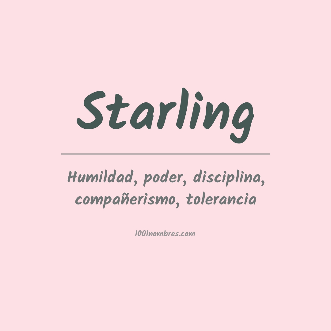 Significado del nombre Starling