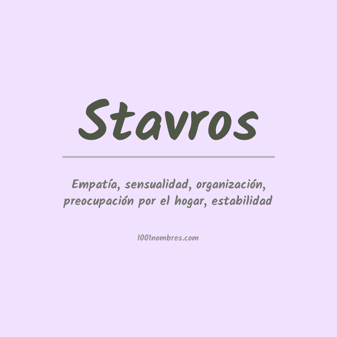 Significado del nombre Stavros