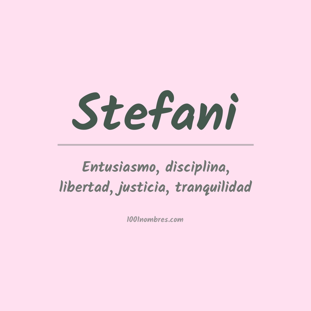 Significado del nombre Stefani