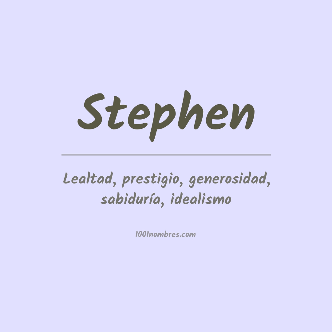 Significado del nombre Stephen