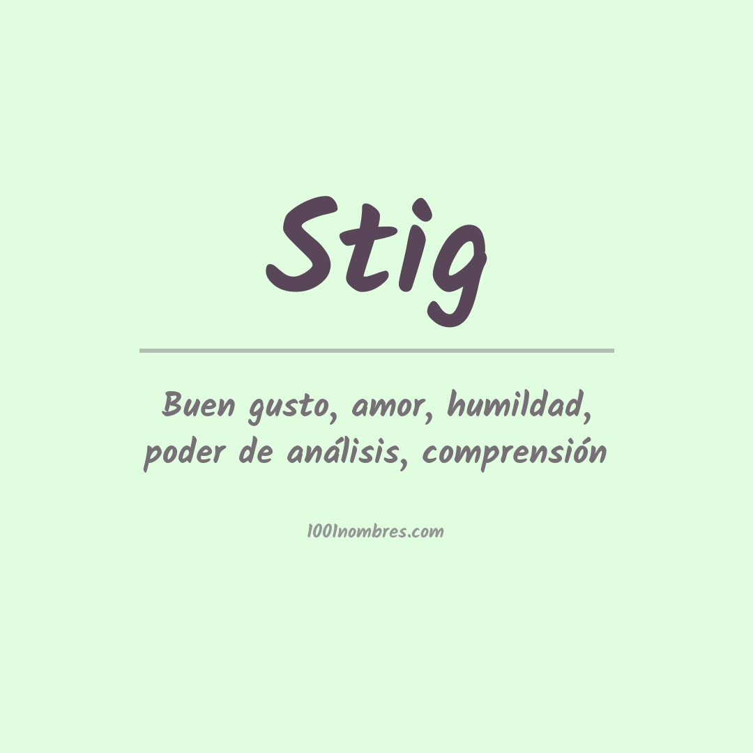 Significado del nombre Stig Significado del nombre Stig