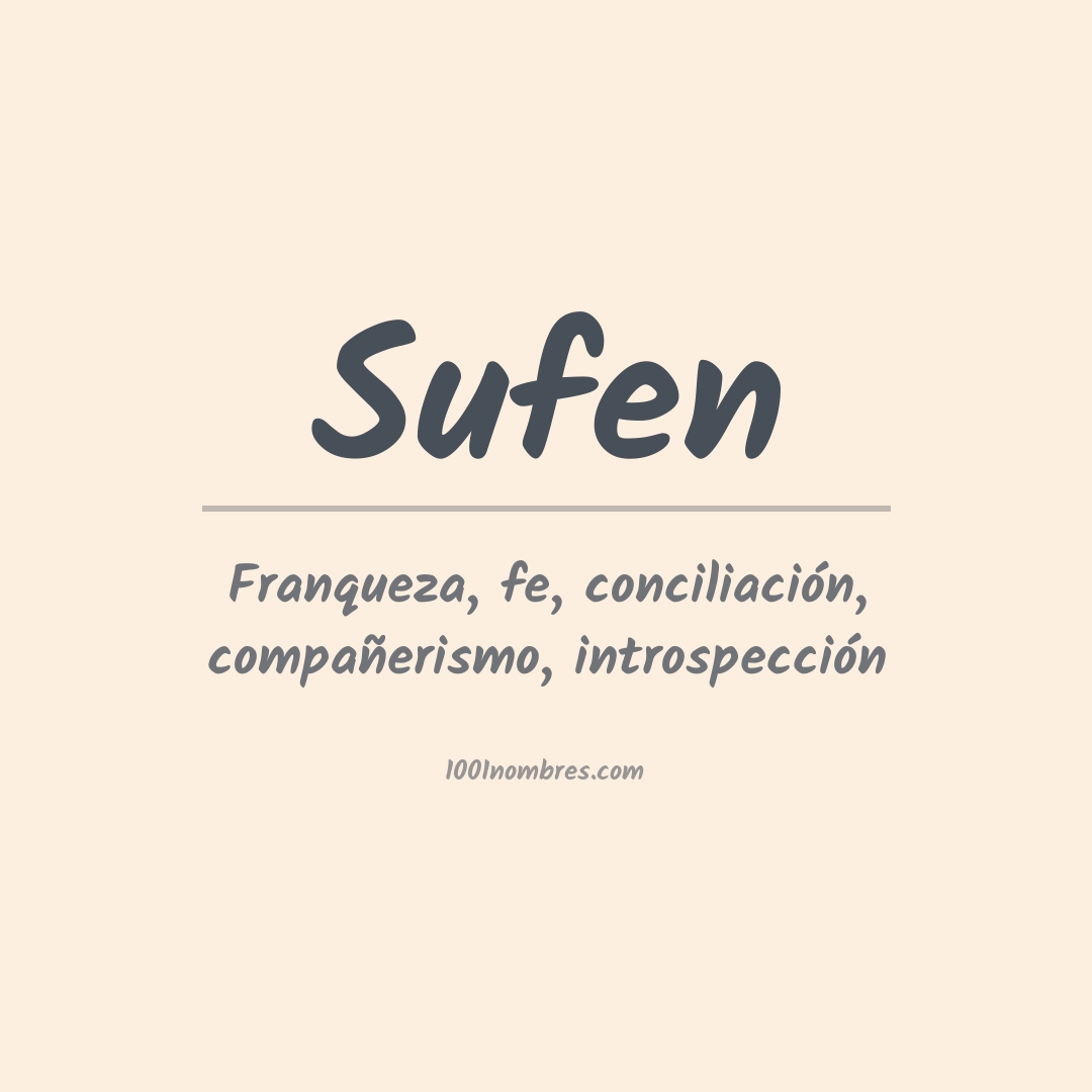 Significado del nombre Sufen