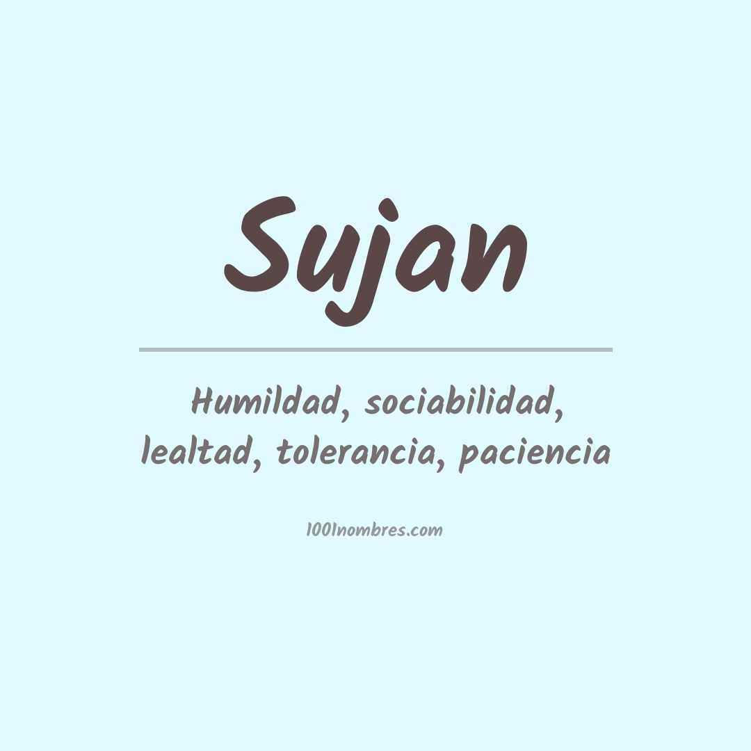 Significado del nombre Sujan Significado del nombre Sujan