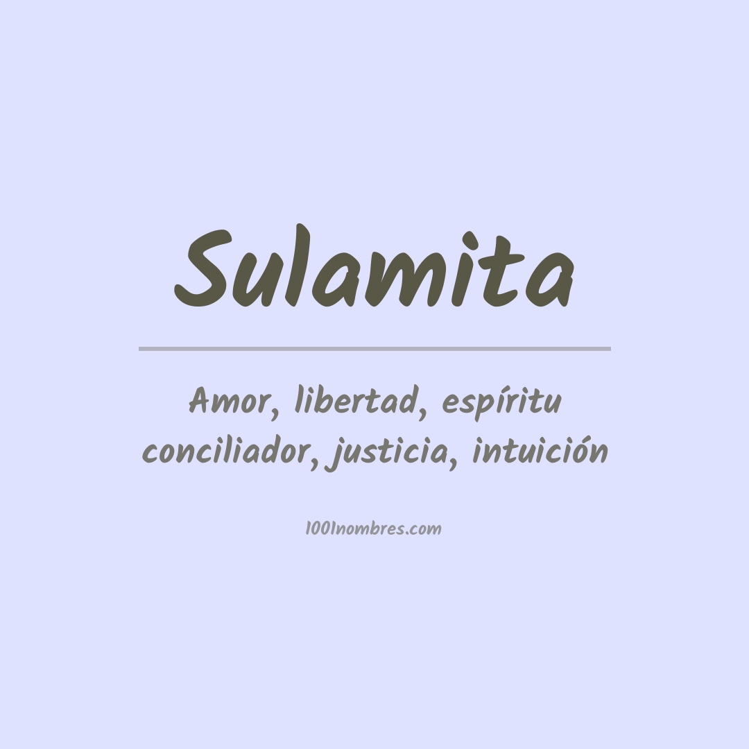 Significado del nombre Sulamita