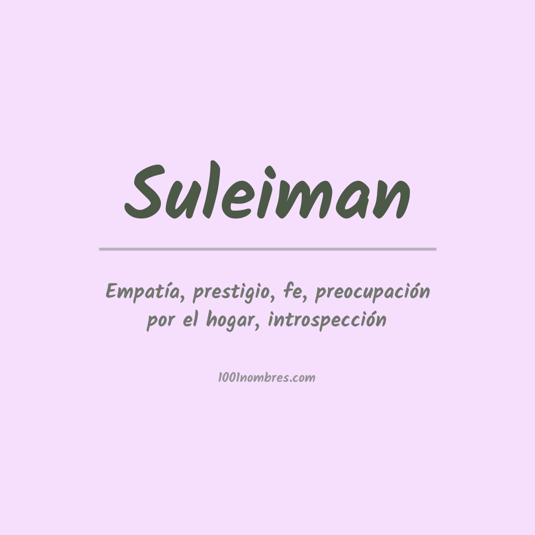 Significado del nombre Suleiman