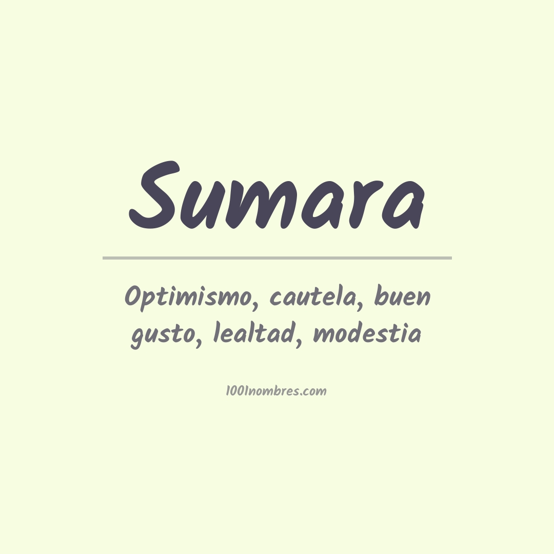 Significado del nombre Sumara