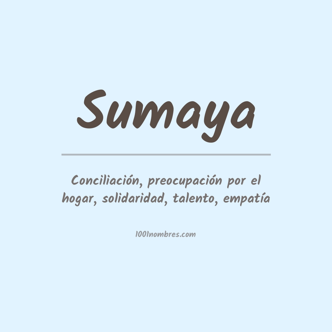 Significado del nombre Sumaya