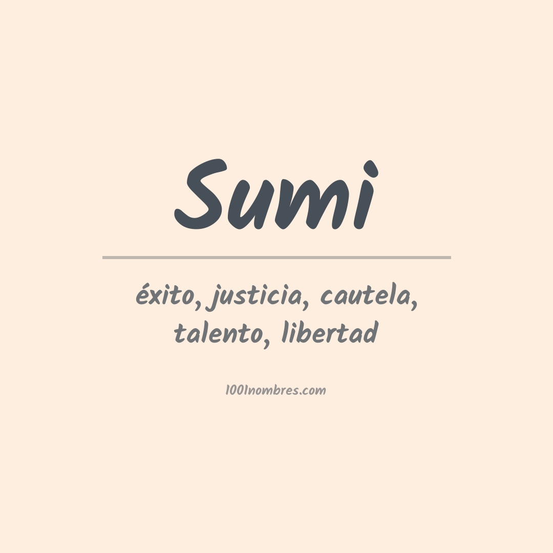 Significado del nombre Sumi