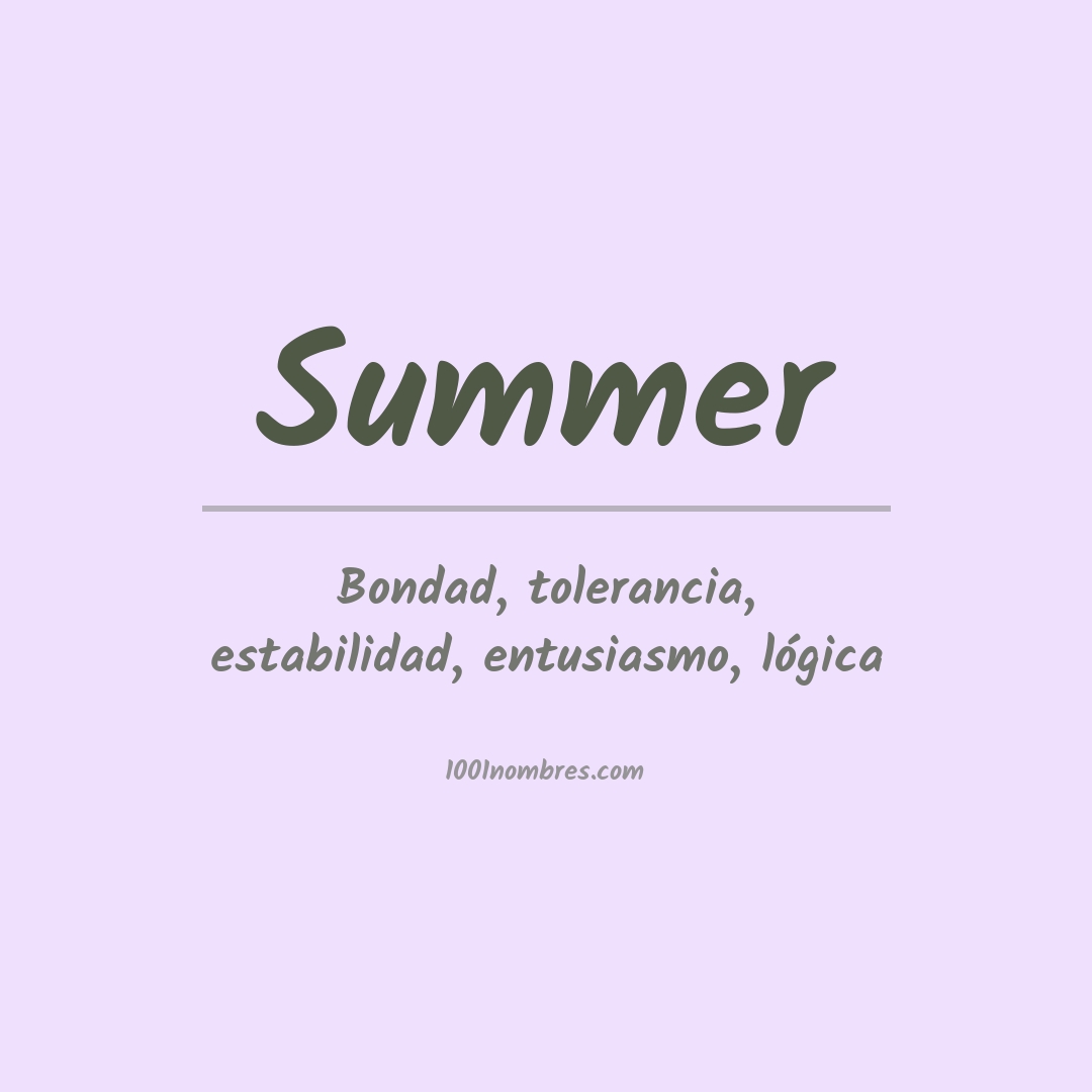 Significado del nombre Summer