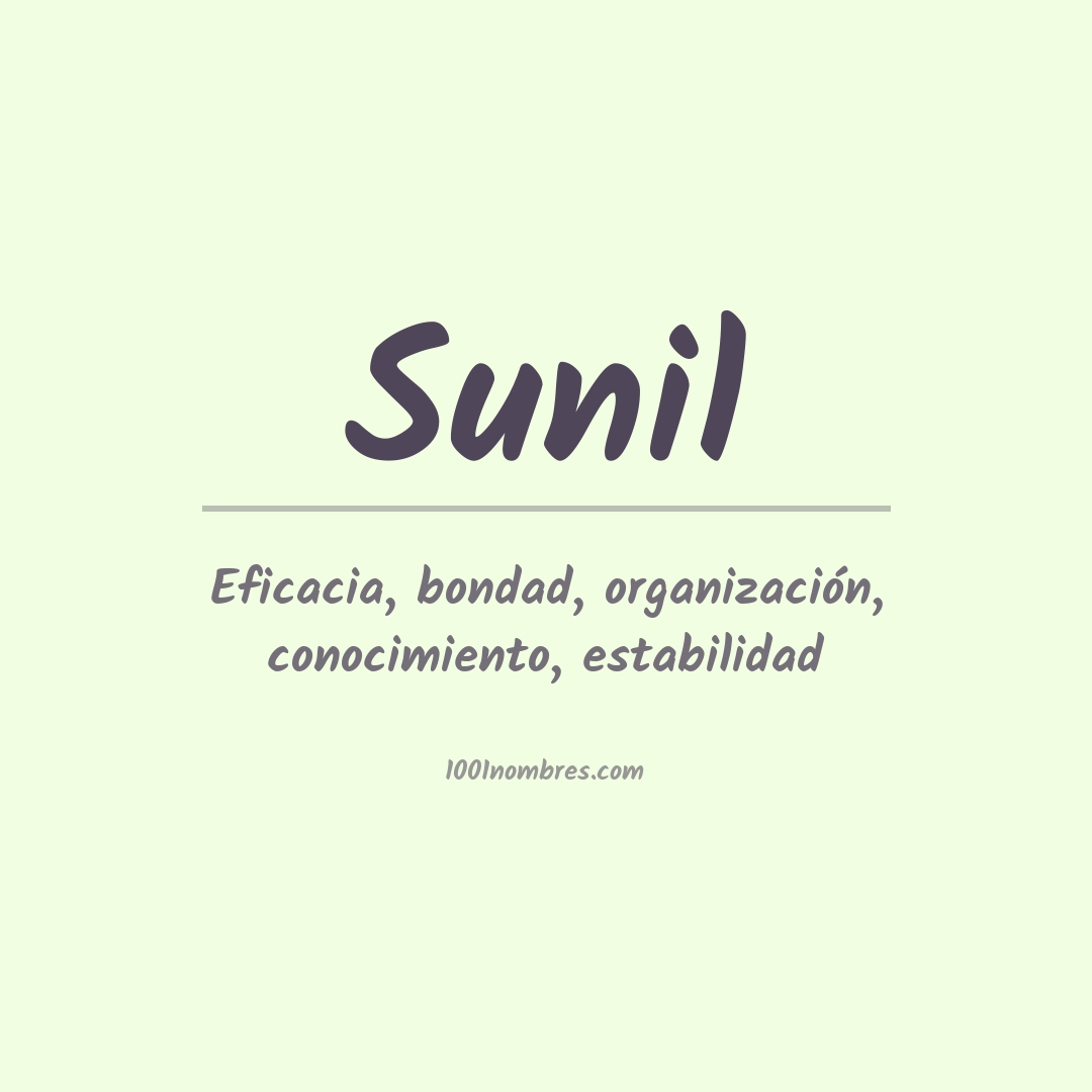 Significado del nombre Sunil Significado del nombre Sunil