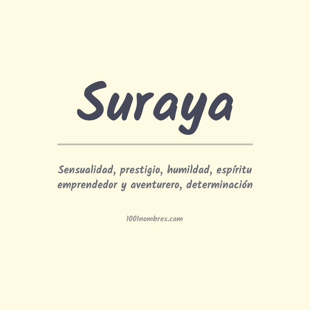 Significado del nombre Suraya