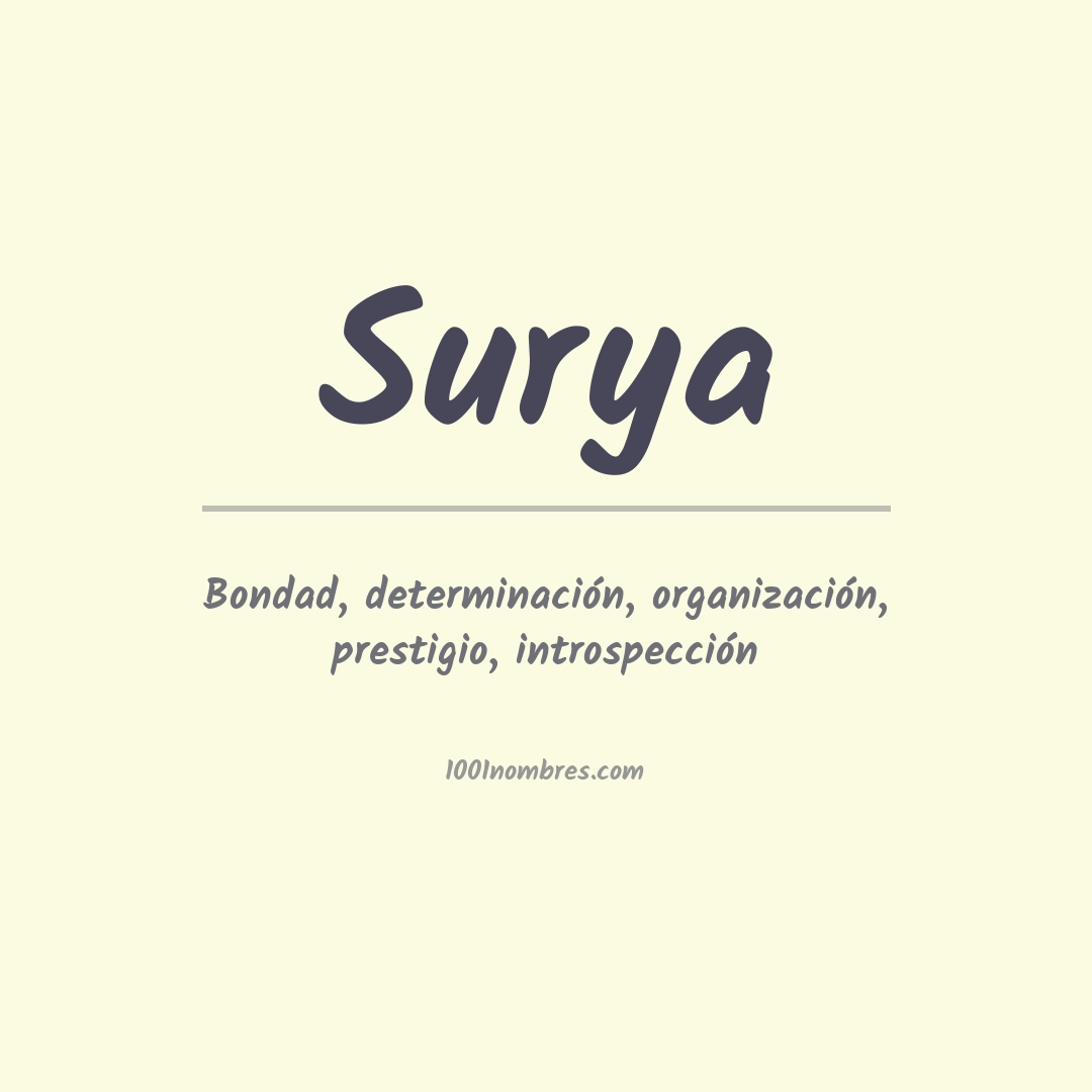 Significado del nombre Surya