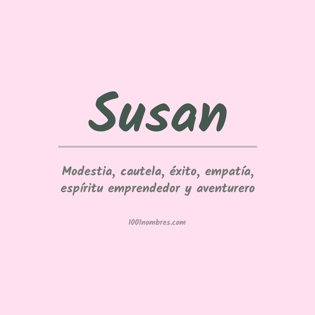 Significado del nombre Susan