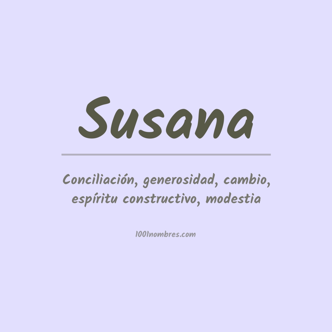 Significado del nombre Susana