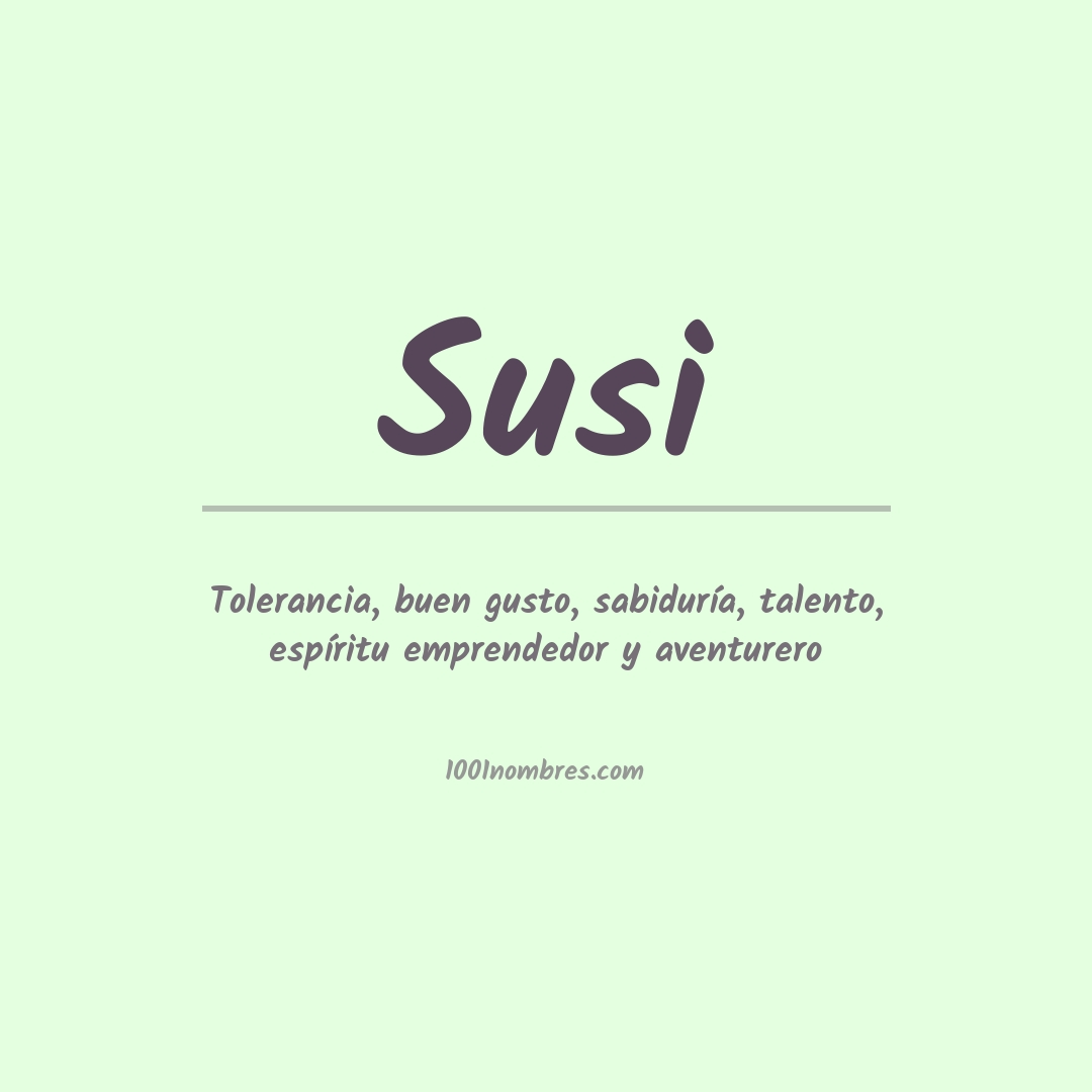 Significado del nombre Susi