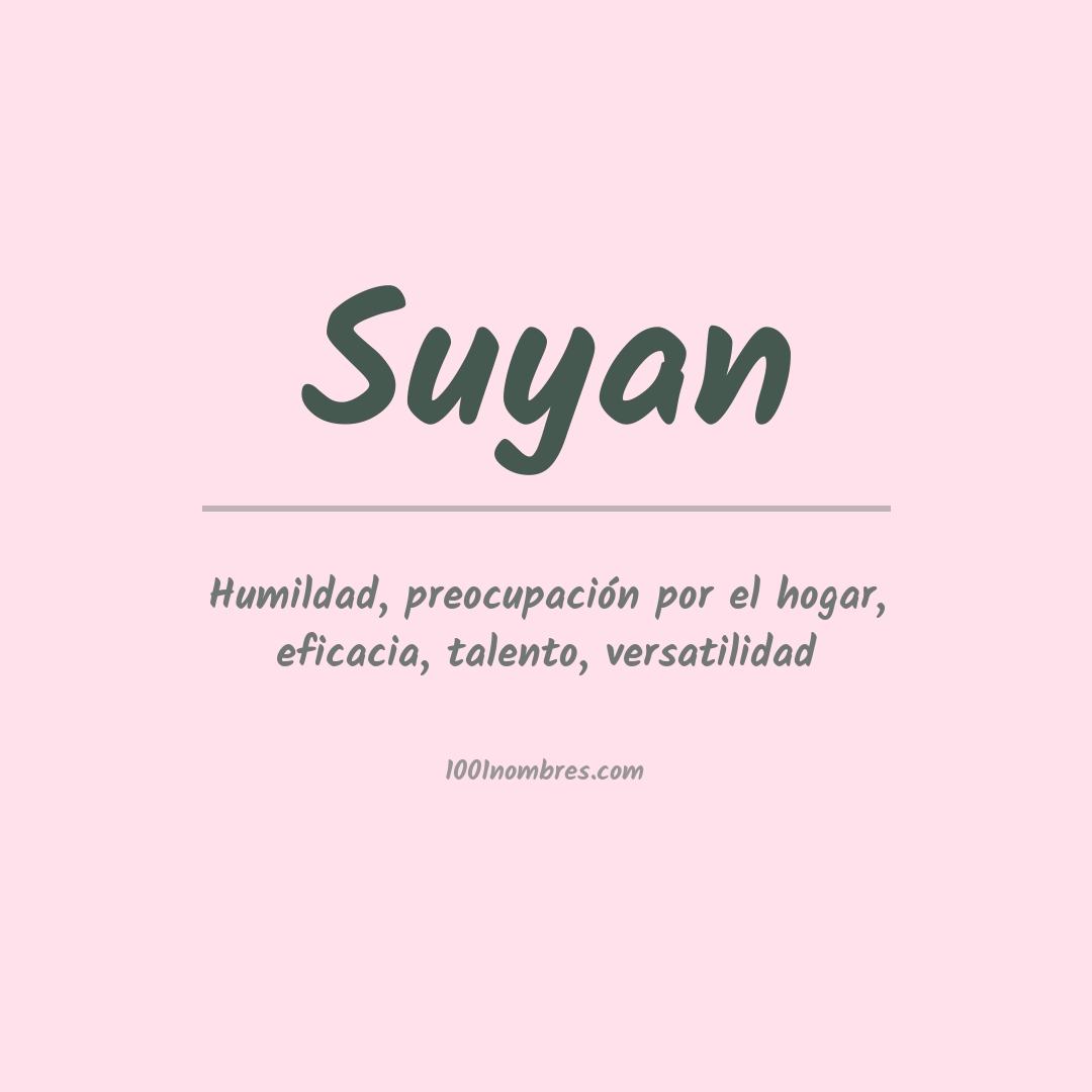 Significado del nombre Suyan