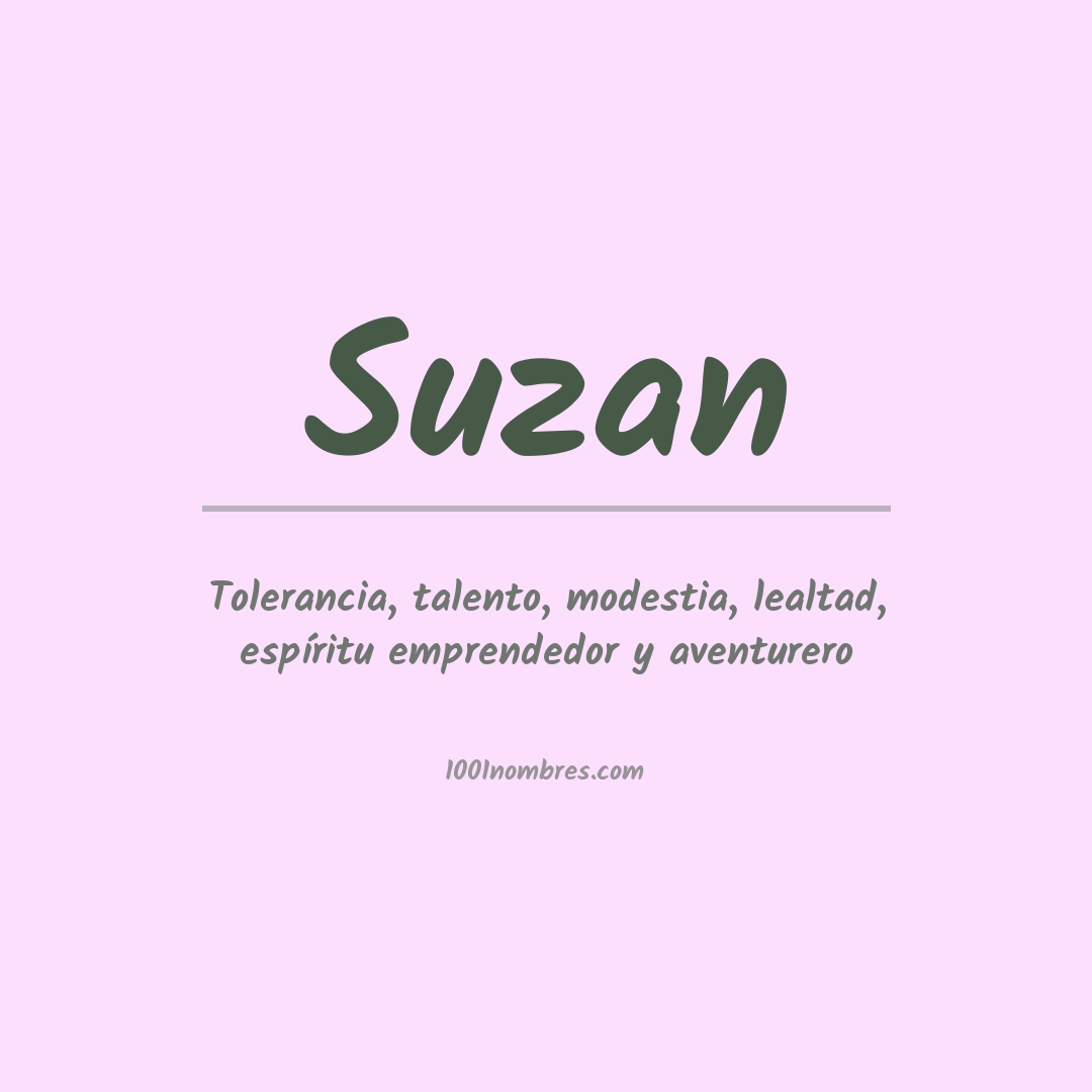 Significado del nombre Suzan