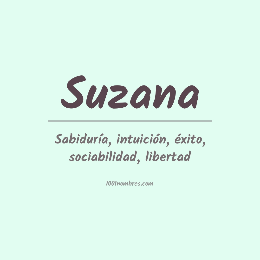 Significado del nombre Suzana