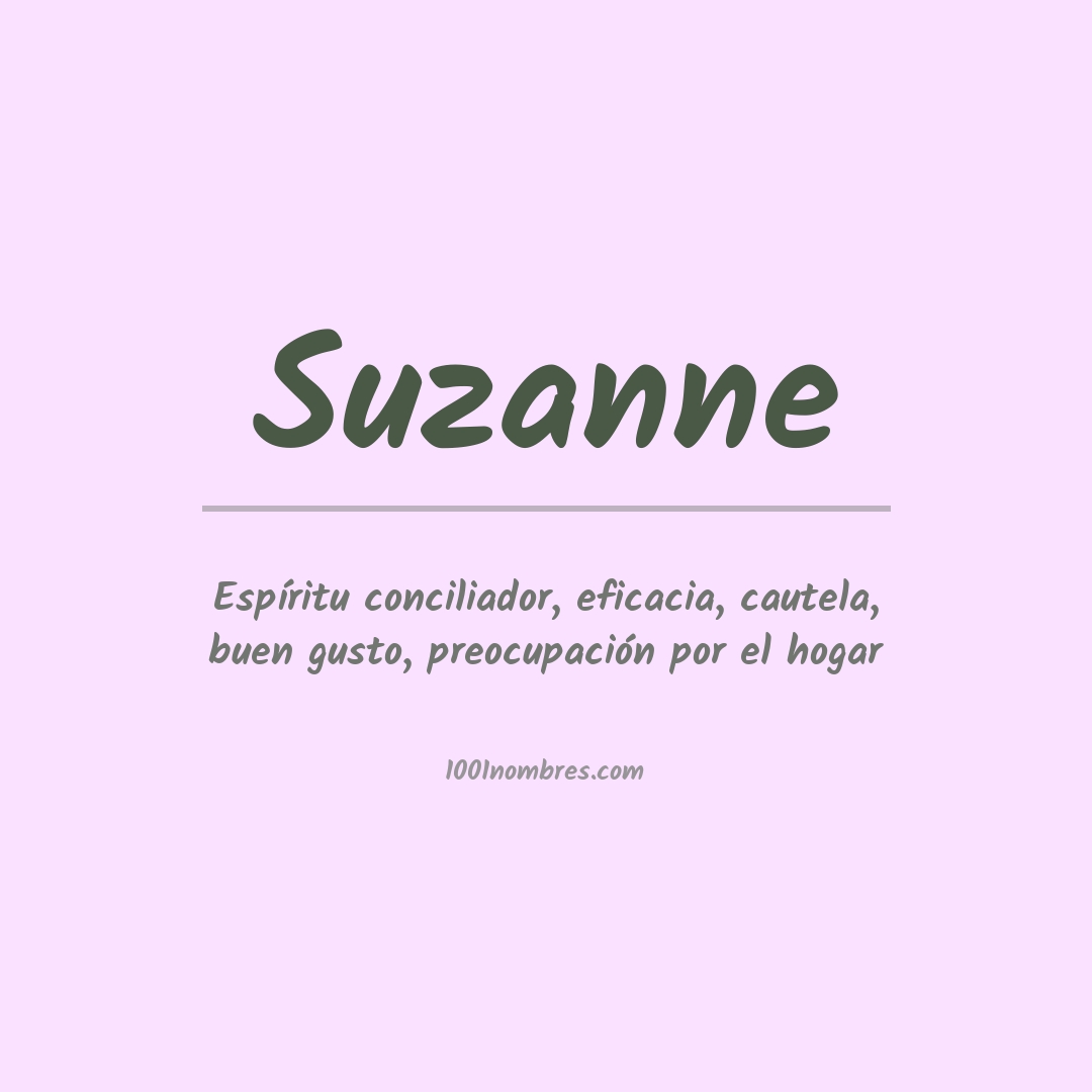 Significado del nombre Suzanne