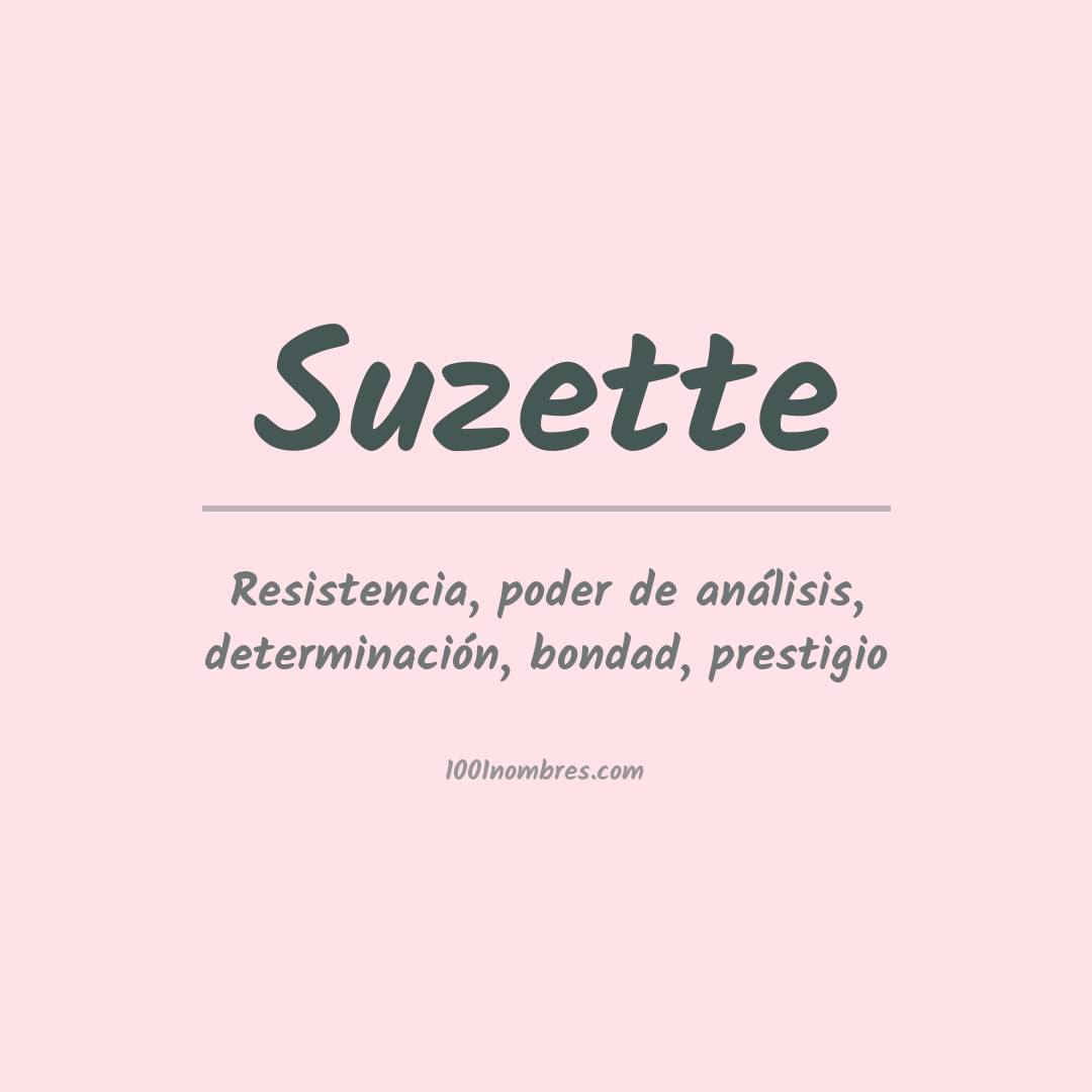 Significado del nombre Suzette