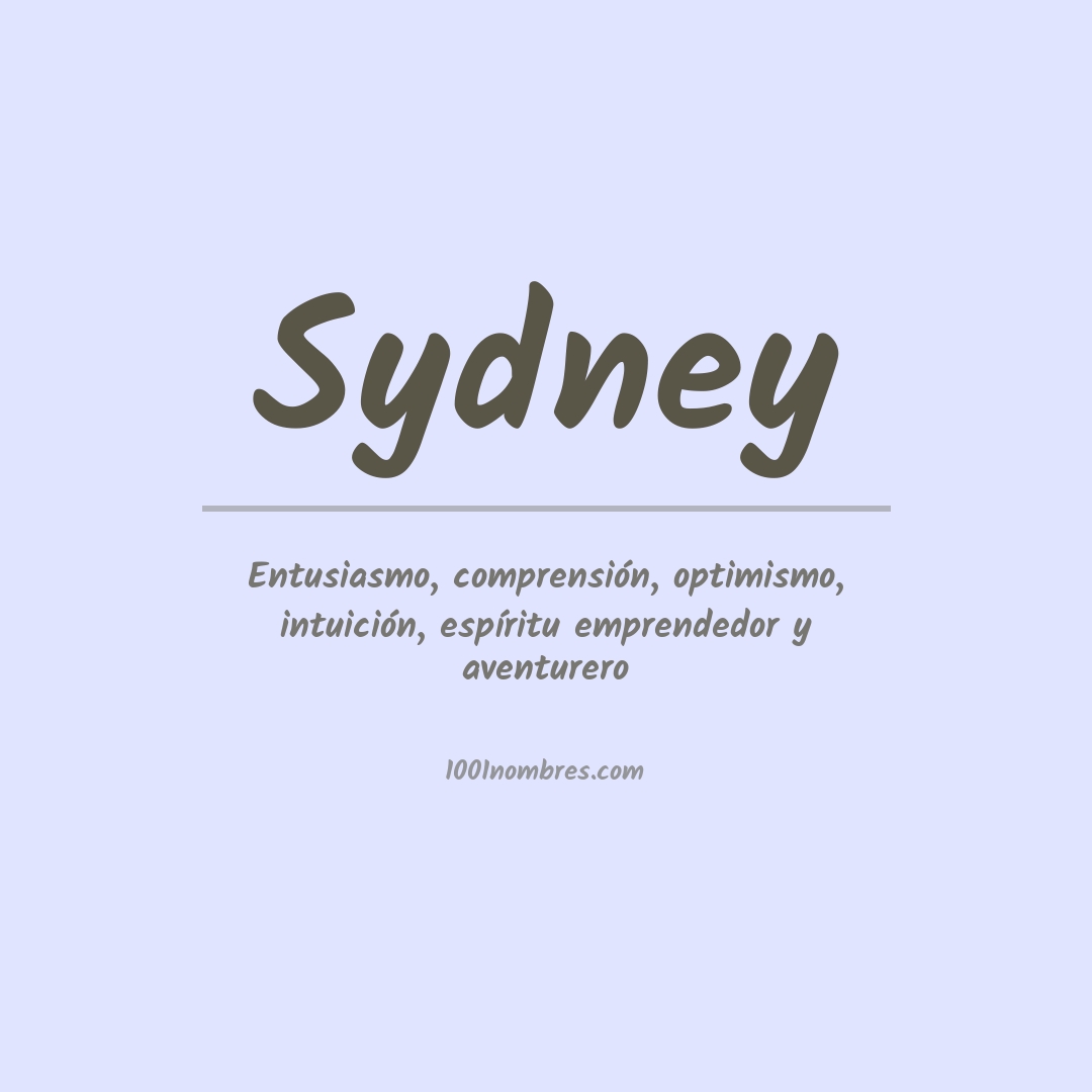 Significado del nombre Sydney