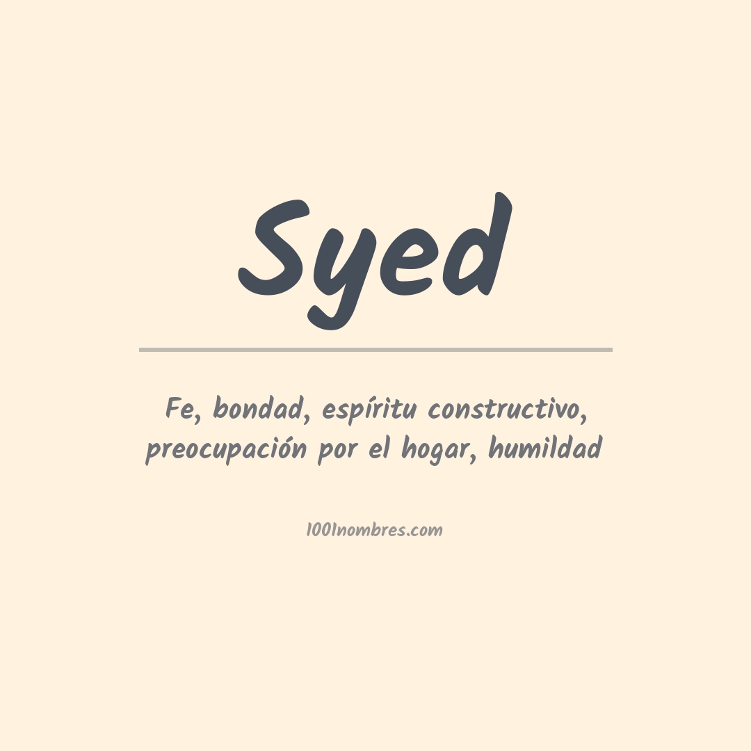 Significado del nombre Syed