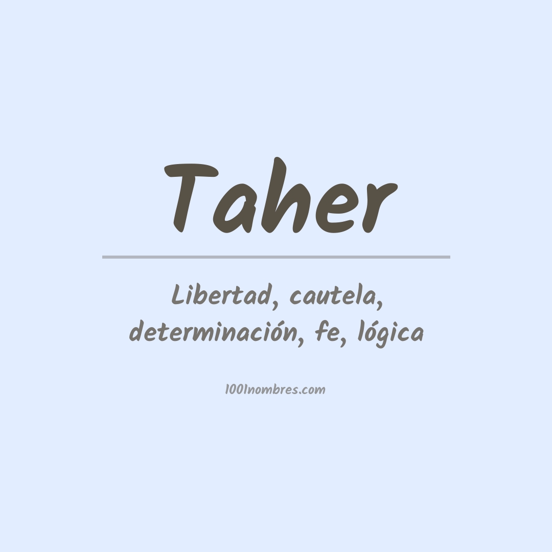 Significado del nombre Taher